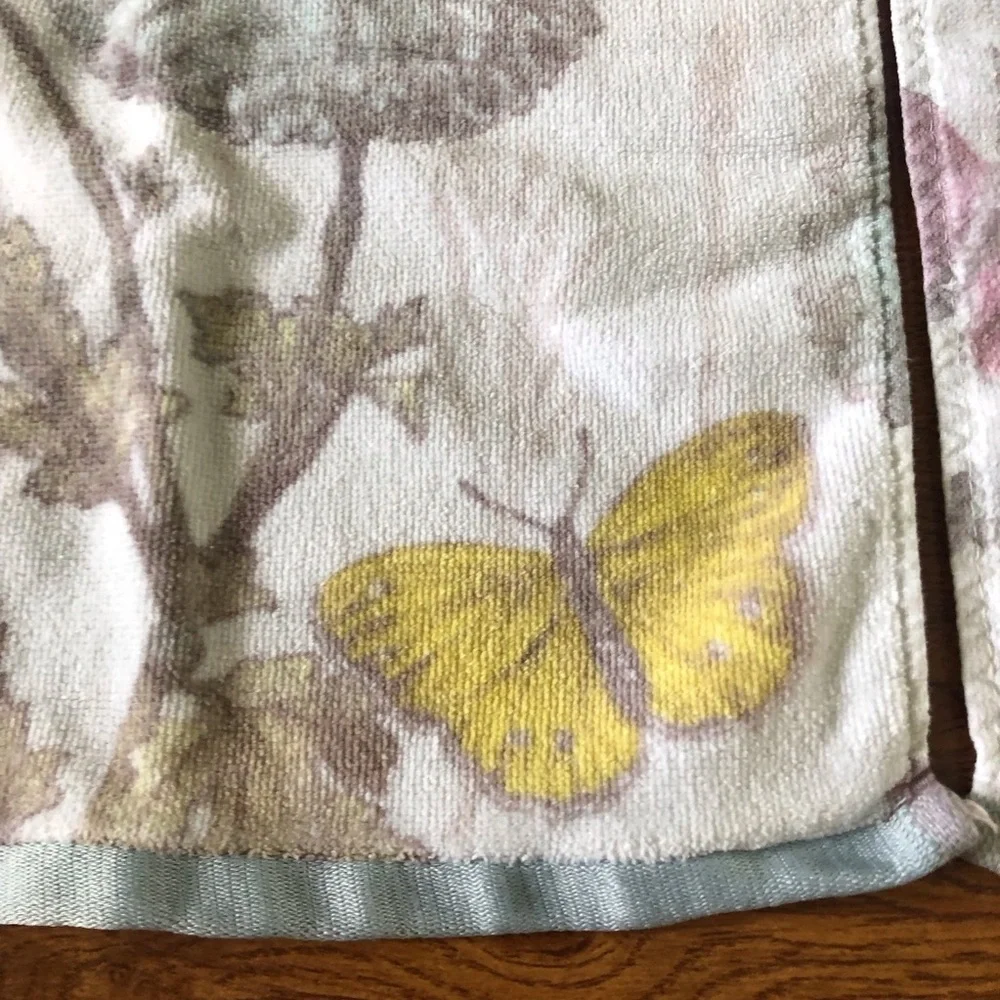 floral butterfly hand towel